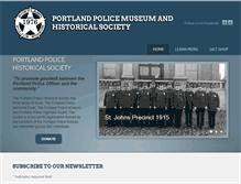 Tablet Screenshot of portlandpolicemuseum.com